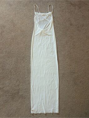 SKIMS bridal long white mesh dress